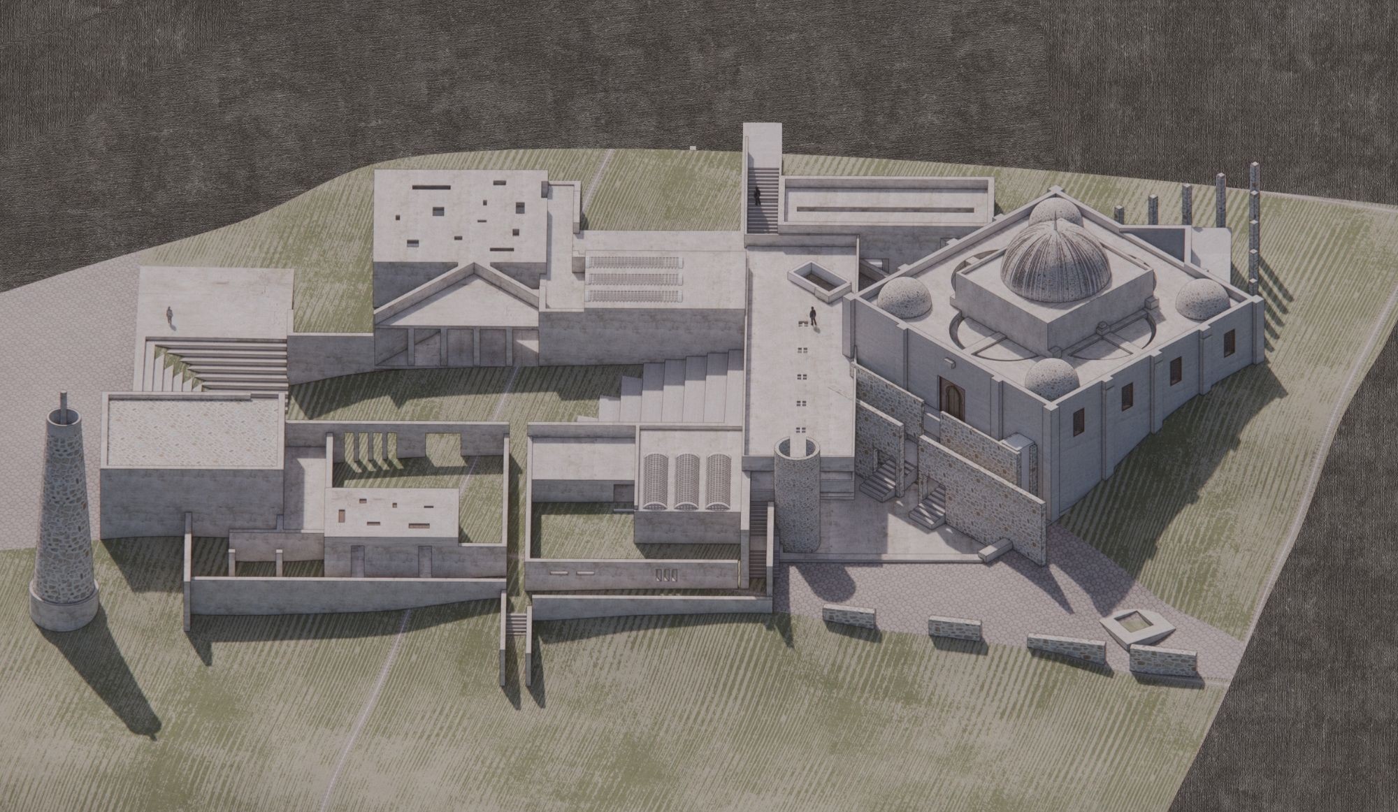 Render of the Mosque components